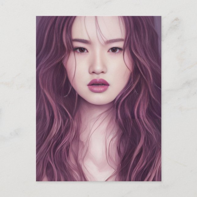 Belle carte postale asiatique femme (Devant)