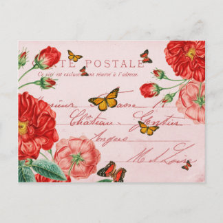 Belle carte postale avec des fleurs et des