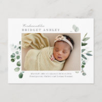 Belle Carte postale Faire-part de naissance bébé v