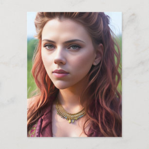 Belle carte postale femme