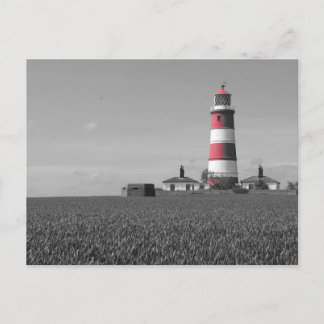 Belle carte postale Norfolk rouge & blanc phare