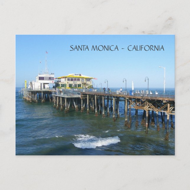 Belle Carte postale Père Noël Monica Pier ! (Devant)