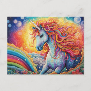 Belle carte postale Unicorn