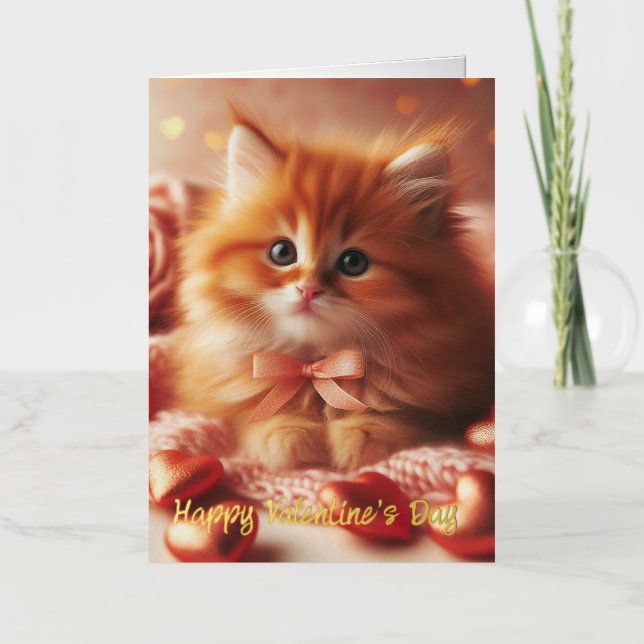 Belle carte postale Valentine Kitten (Recto)
