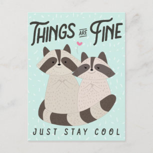 Belle Carte Raccoons, Les Choses Sont Bonnes, Racc