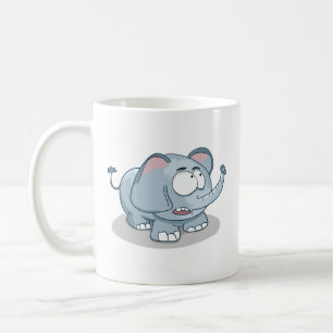 Belle Cartoon Elephant Drôle Café Mug