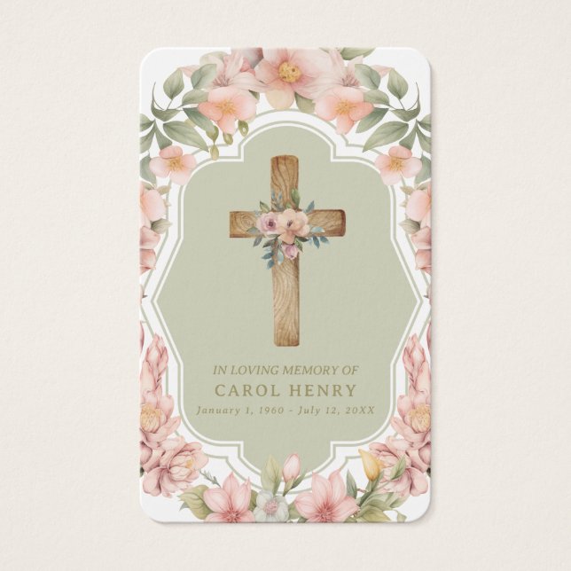 Belle Catholique En Mémoire Hail Mary Prayer Card (Devant)