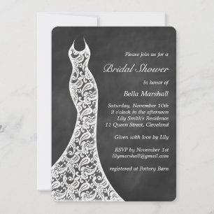 Belle Chalkboard Bridal Shower Invitation