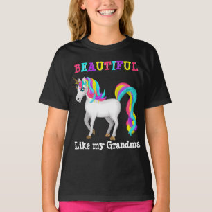 Belle Comme Ma Grand-Mère Unicorn T-Shirt Girl