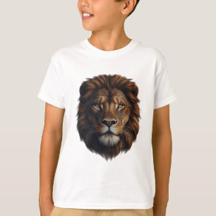 Belle conception de lion de jungle sur t-shirt enf