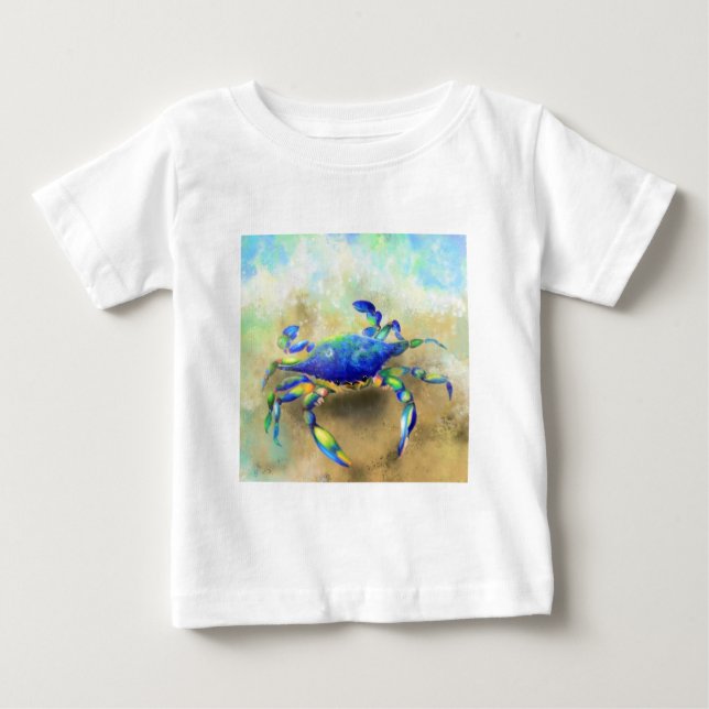 Belle couleur Crabe bébé T-shirt - Mer (Devant)