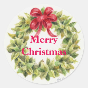 Belle couronne Bayleaf Joyeux Stickers de Noël