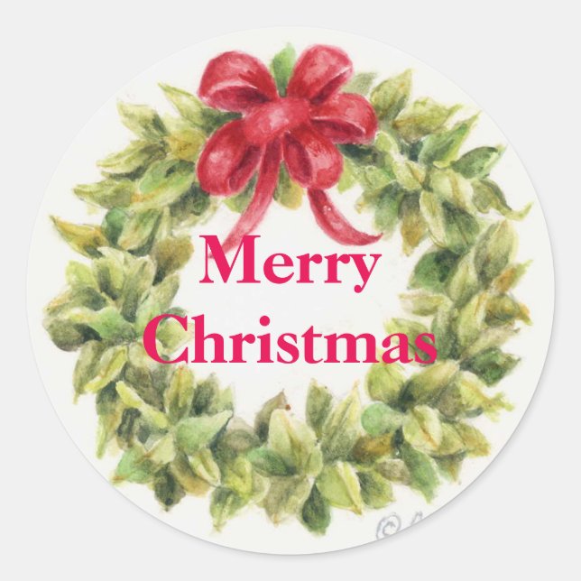 Belle couronne Bayleaf Joyeux Stickers de Noël (Devant)