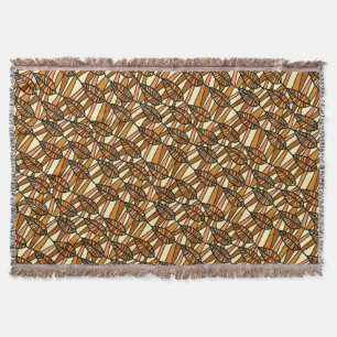 Belle couverture Brown feuille frangée
