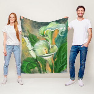 Belle couverture en polaire de la Lily Calla