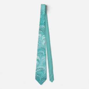 Belle Cravate en papier marbré d'époque