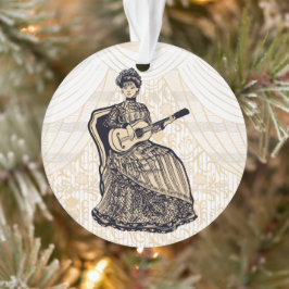 Belle dame avec guitare