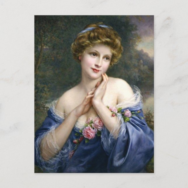 Belle Dame En Blue_GC - Carte Postale (Devant)