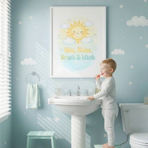 Belle décoration murale de salle de bain pour enfa