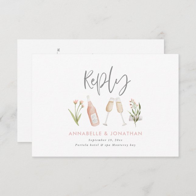 Belle délicate rose florale délicate réponse maria (Devant / Derrière)