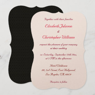 Belle Elegant Luxe Personnalisé Mariage Invitation