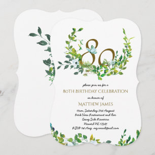 Belle Elégante 80e anniversaire Invitations Femme
