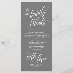 Belle Elégante Carte de réglage Merci