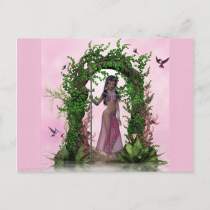 Belle elfe rose sous une Archway Cartes postales