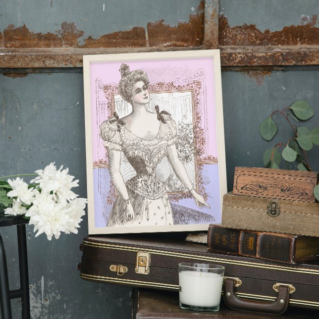Belle Epoque Beauty Lacy Corset Dressing Room Poster (Von Creator hochgeladen)