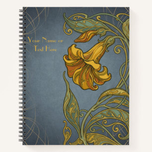 Belle Époque Botanicals: Art Nouveau Allamanda Notizbuch