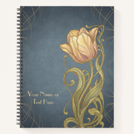 Belle Époque Botanicals: Art Nouveau Pink Tulip Notizbuch