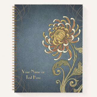 Belle Époque Botanicals: Golden Chrysanthemum Notizbuch