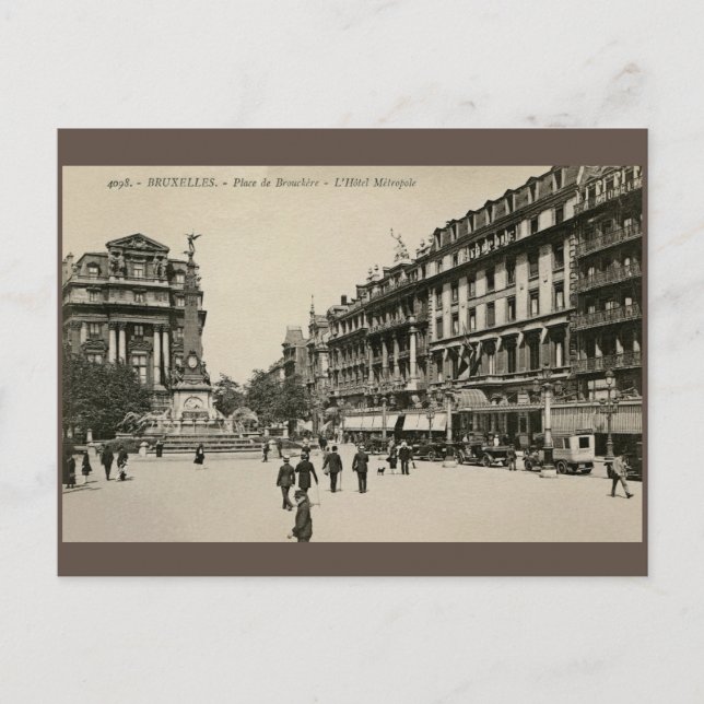 Belle Epoque Brussels Place De Brouckere Postkarte (Vorderseite)