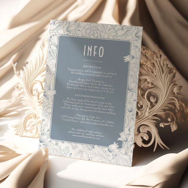 Belle Époque Elegance: Details zu Blauen Hochzeite Einladung (Von Creator hochgeladen)