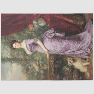 BELLE ÉPOQUE ENGLISH GARDEN Portrait Art Seidenpapier