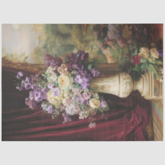 BELLE ÉPOQUE ENGLISH GARDEN Still Life Floral Seidenpapier