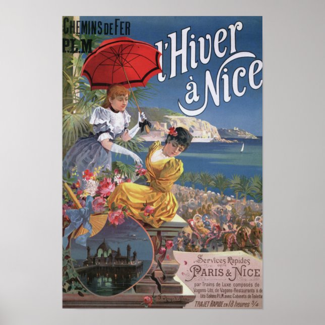Belle Epoque Nice Winterreise Poster (Vorne)