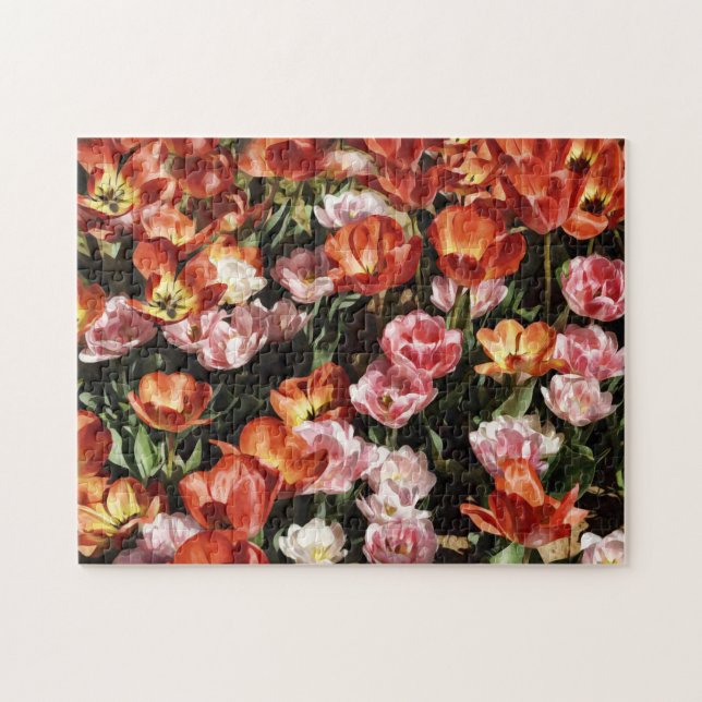 Belle et Artsy Tulip Fleurs Puzzle (Horizontal)