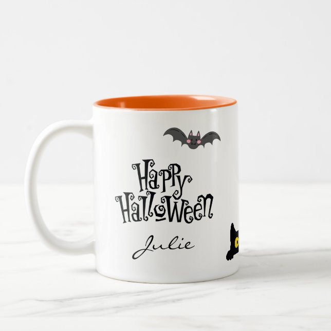 Belle et Éffrayante Halloween Mug à café à deux to (Gauche)