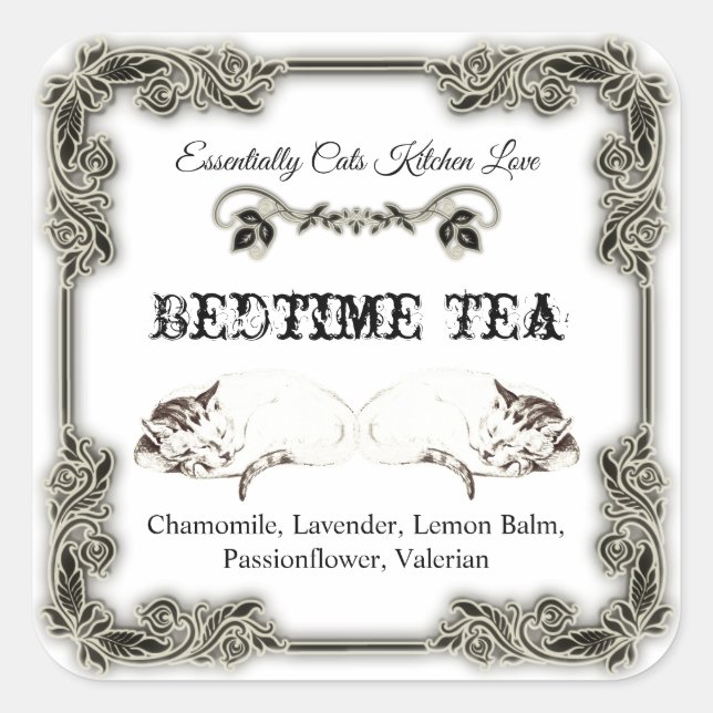 Belle étiquette de chat Vintage (Devant)