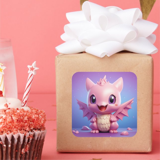 Belle étiquette de dragon bébé (Fête)