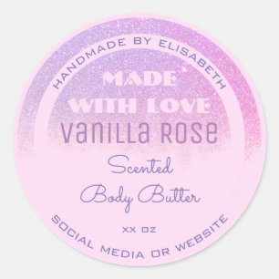 Belle Étiquette de produits rose et violet Parties