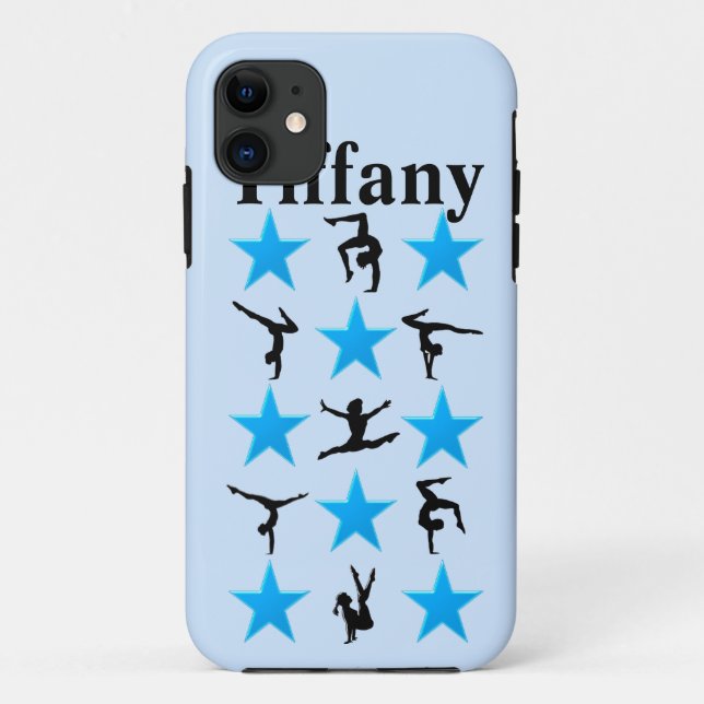 BELLE ÉTOILE BLEUE COQUE IPHONE GYMNASTIQUE PERSON (Dos)