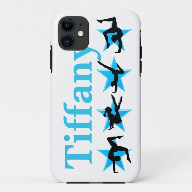 BELLE ÉTOILE BLEUE COQUE IPHONE GYMNASTIQUE PERSON (Dos)