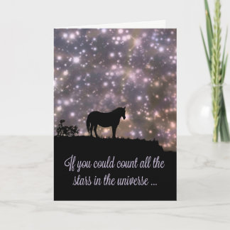 Belle étoile et cheval penser de vous carte