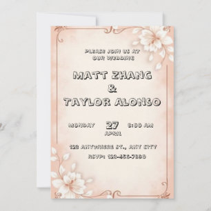 Belle faire-part de mariage sur un arrière - plan