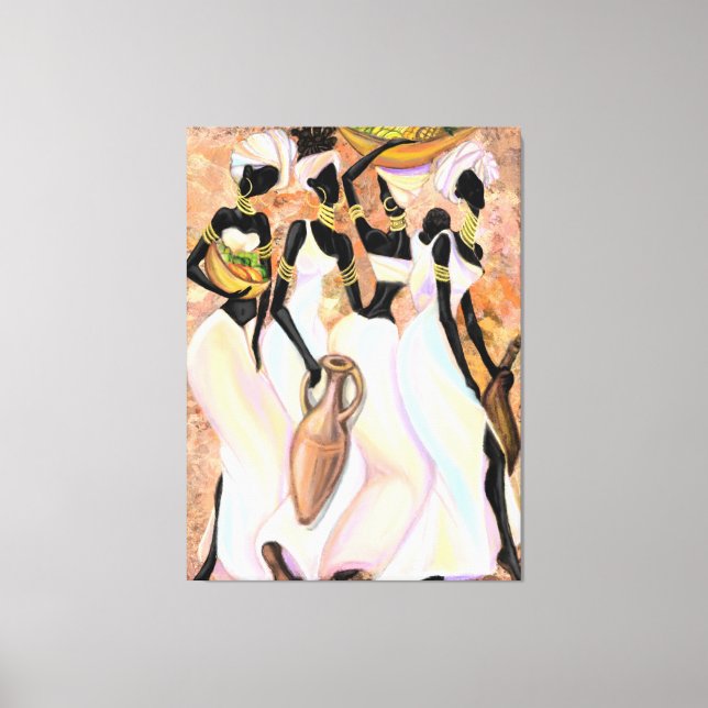 Belle femme africaine toile Imprimer peinture d'ar (Recto)