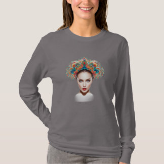 Belle Femme Unique Couleur Art T-shirt
