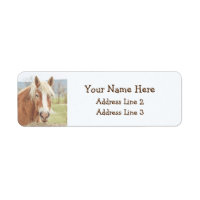 Belle ferme Horse retour Adresse Étiquettes