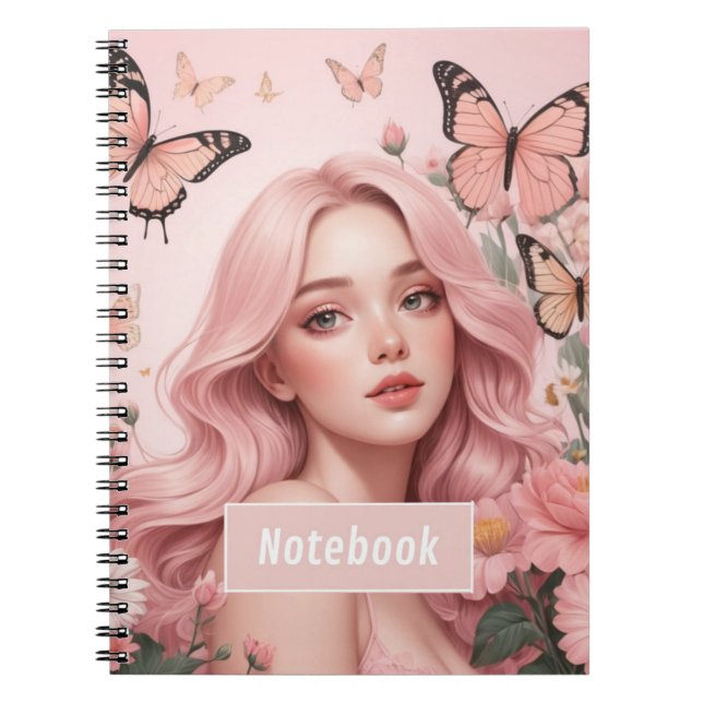 Belle Fille Dans Le Carnet Des Papillons (Devant)
